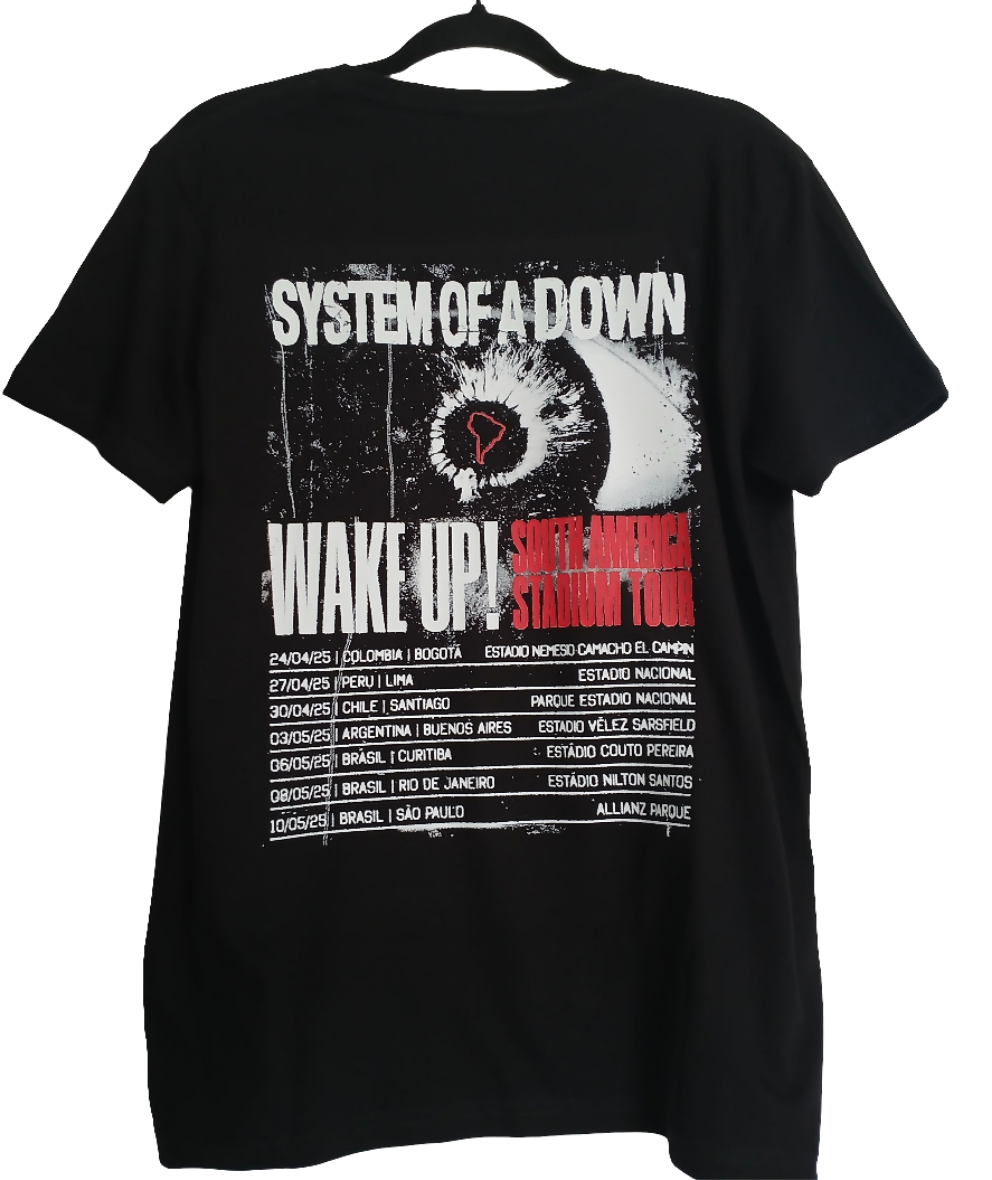 Camiseta System of a Down negra Gira 2025