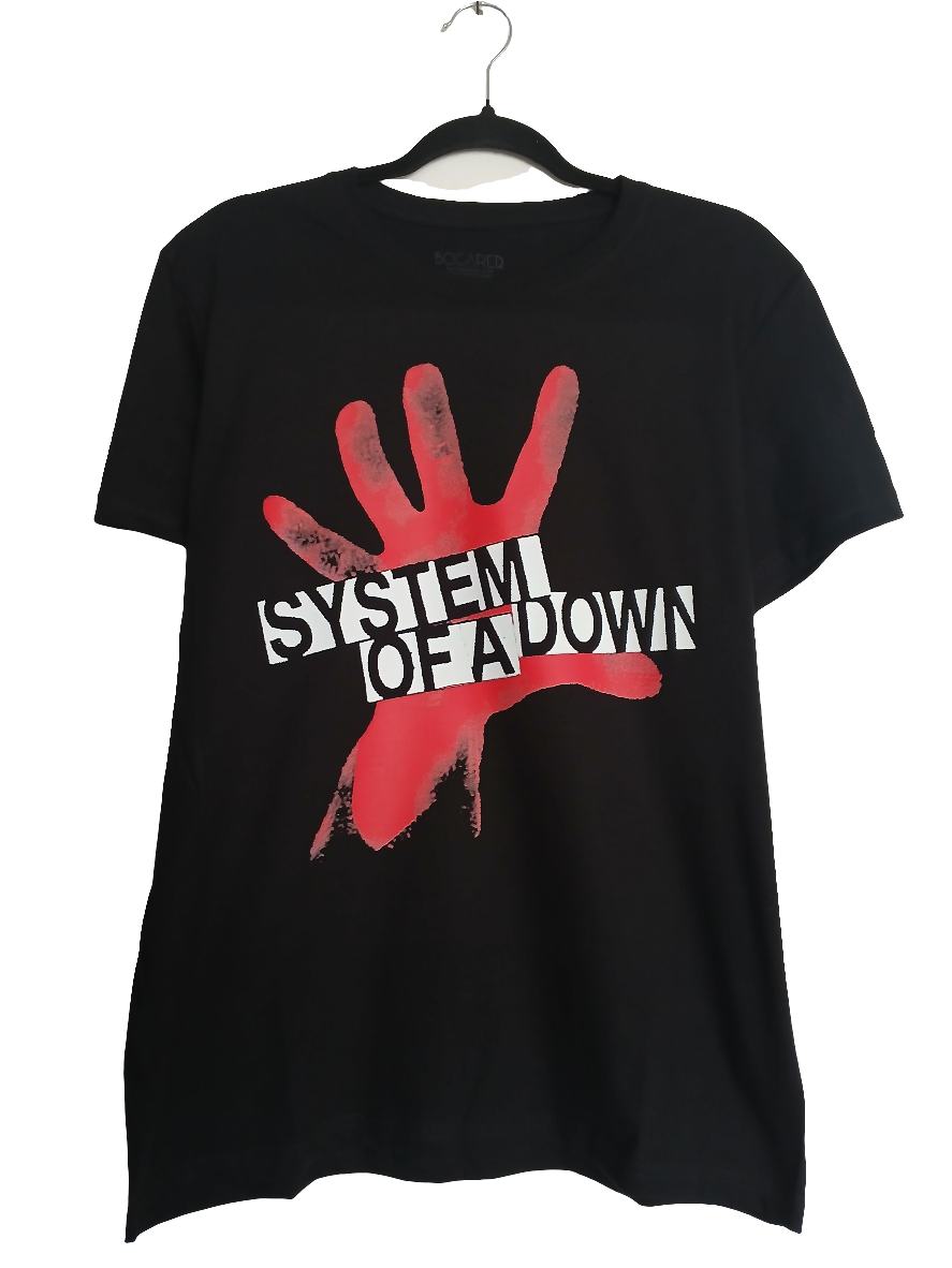 Camiseta System of a Down negra hand y Gira 2025