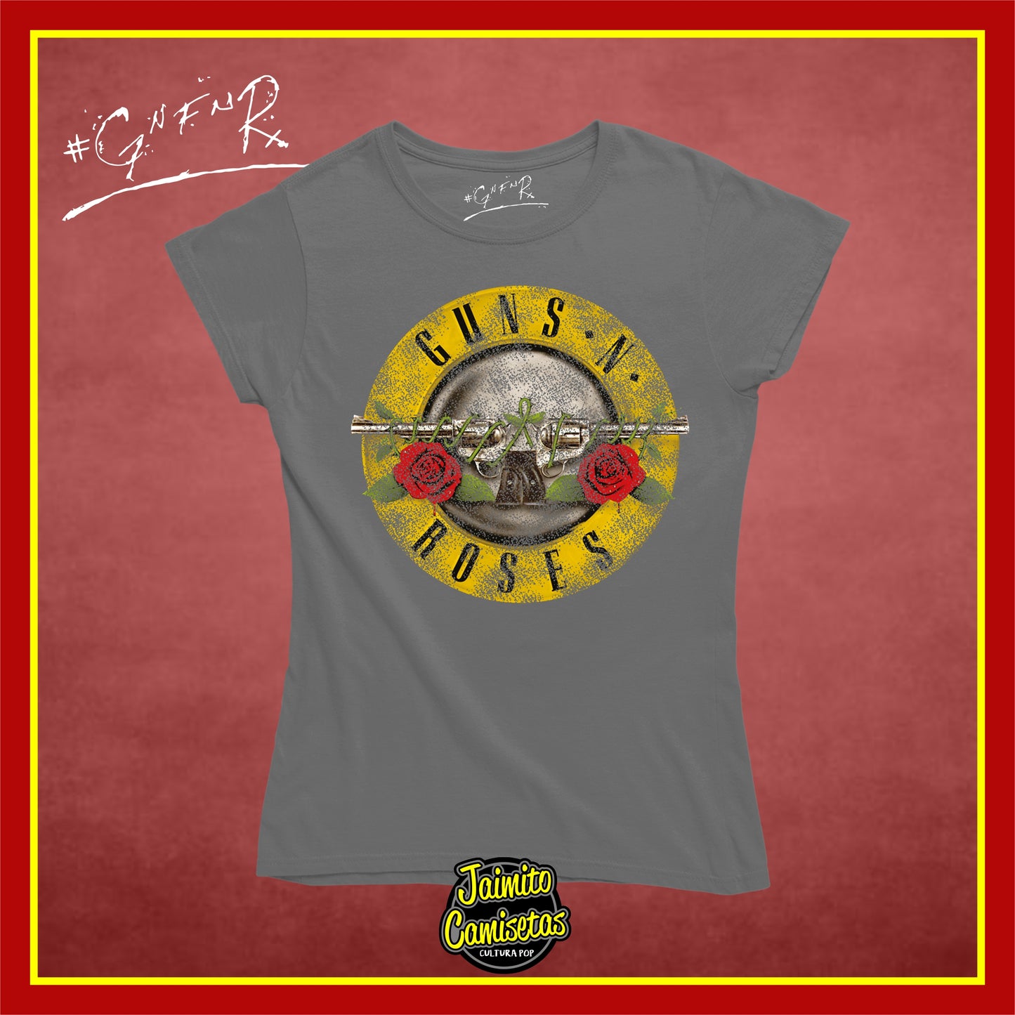 Camiseta GunsnRoses gris Bullet