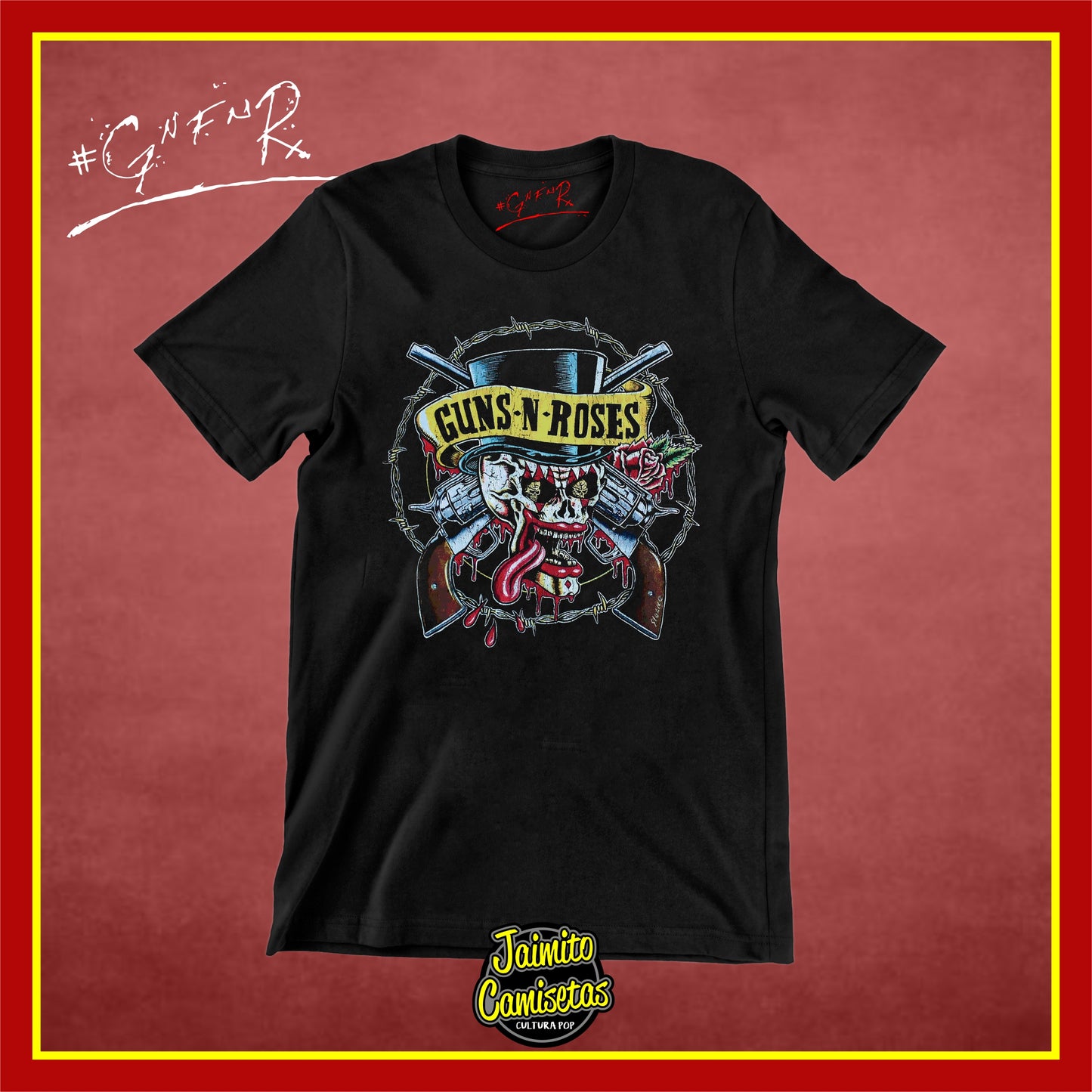 Camiseta GunsnRoses crazy skull