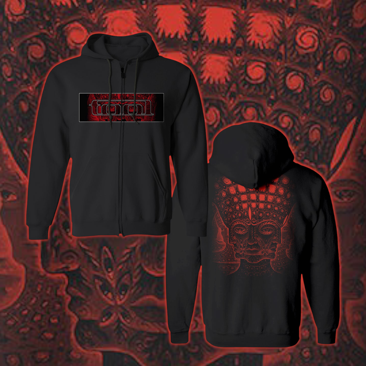 Hoodie TOOL three red faces