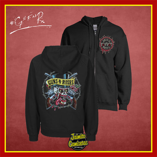 Hoodie GunsnRoses Crazy skull