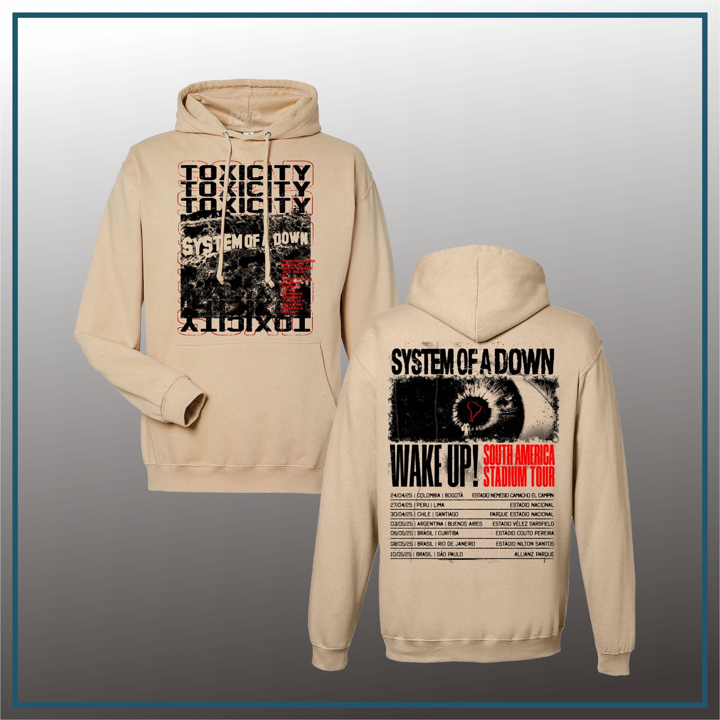 Hoodie System of a Down Toxicity y gira 2025