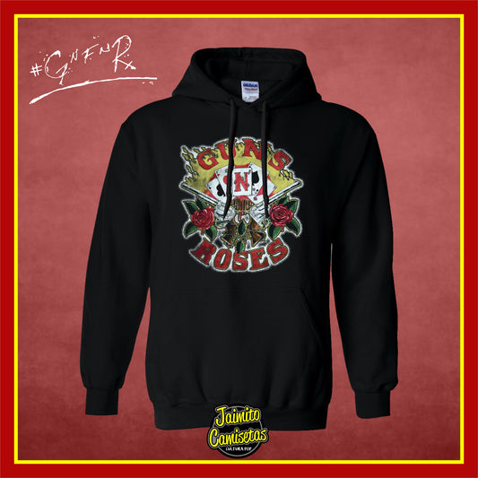 Hoodie GunsnRoses naipes