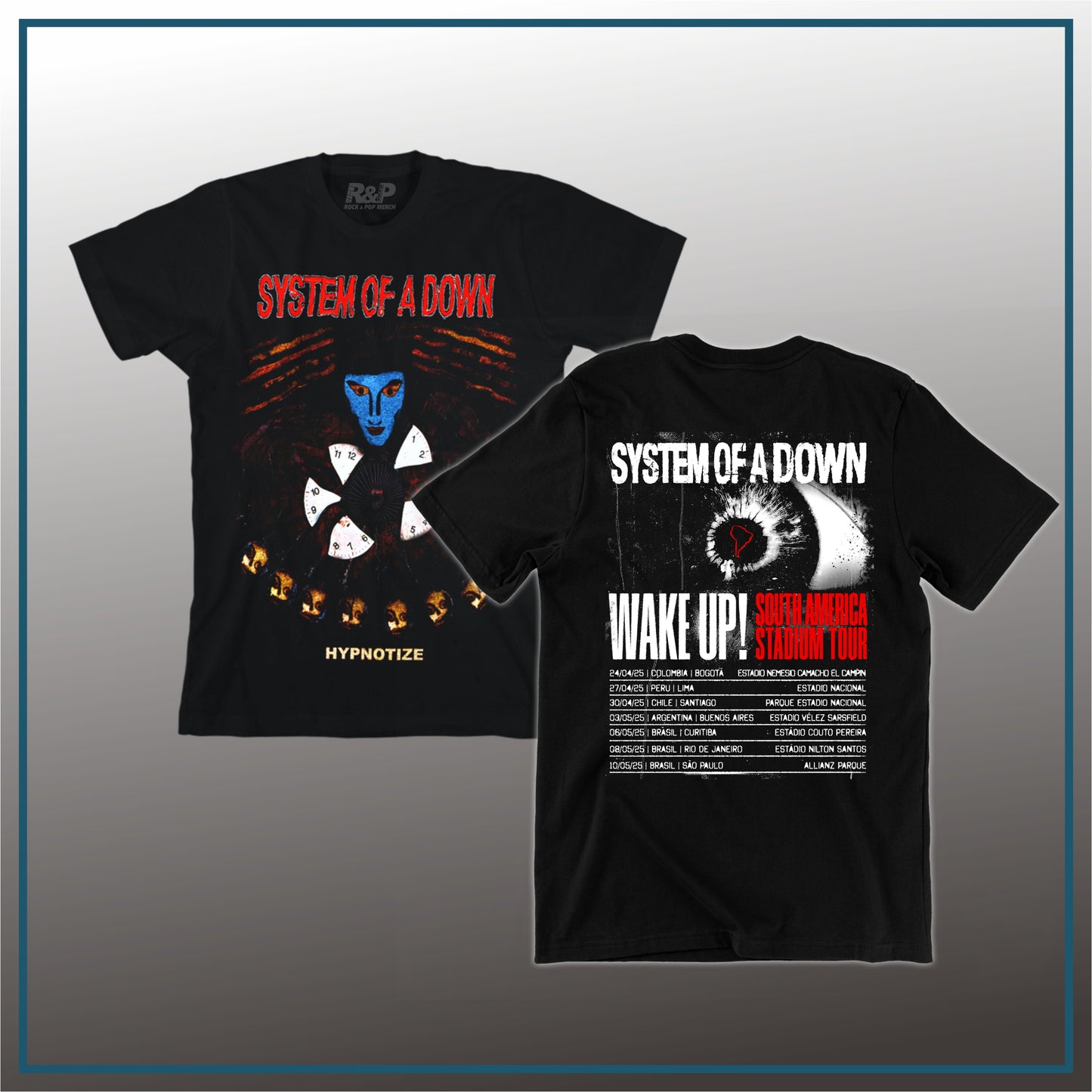 Camiseta System of a Down hypnotize y Gira 2025