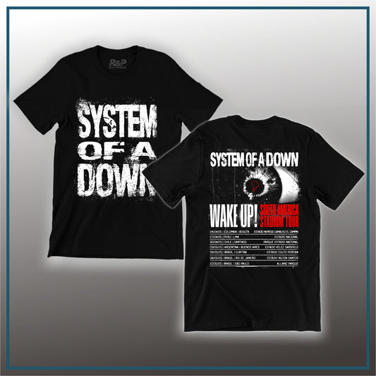 Camiseta System of a Down negra Gira 2025